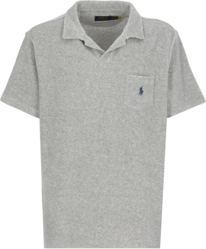 Ralph Lauren Grijze polo Custom Slim Fit Gray Heren