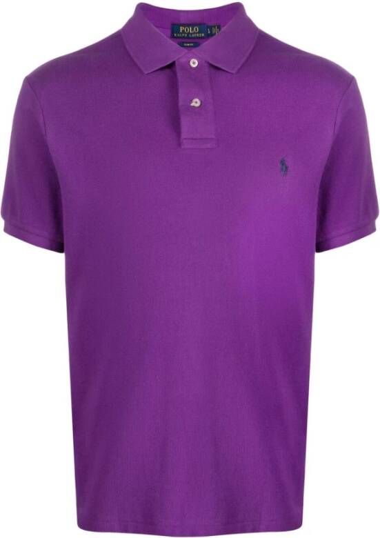 Ralph Lauren Polo Shirt Purple Heren