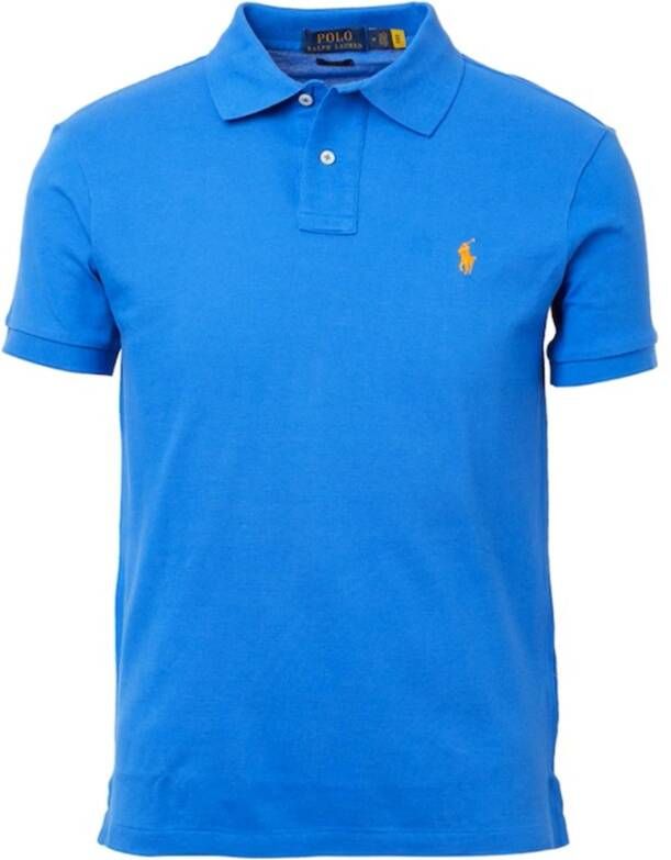 Polo Ralph Lauren Blauw Polo Shirt uit de Ss23 Collectie Blue Heren