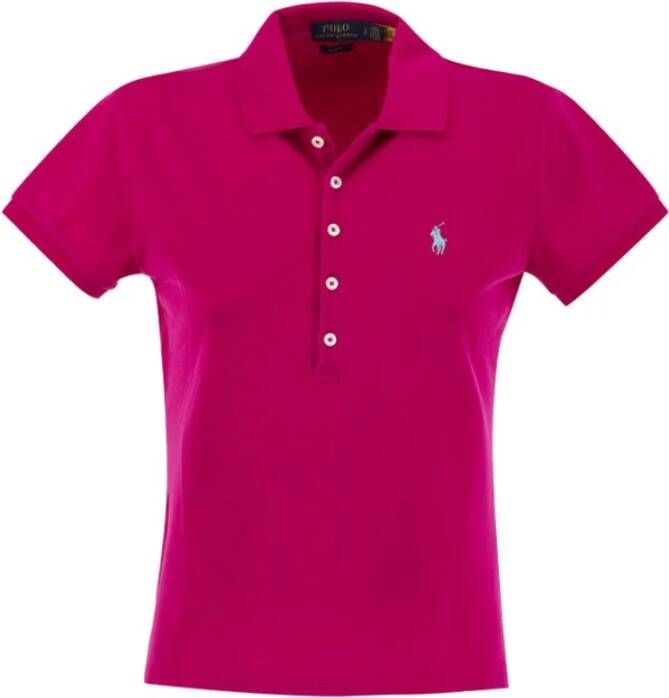 Polo Ralph Lauren Poloshirt van puur katoen met labelstitching model 'JULIE' - Foto 6