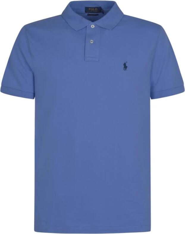 Polo Ralph Lauren Sskccmslm1 Korte Mouw Gebreide T-shirts en Polos Blue Heren