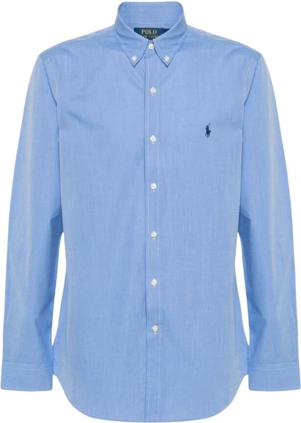 Polo Ralph Lauren Blauw sportoverhemd met lange mouwen Blue Heren - Foto 4