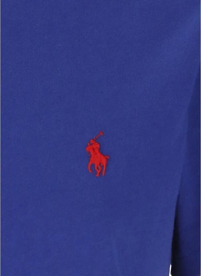 Ralph Lauren Blauw katoenen T-shirt met iconische pony Blue Dames