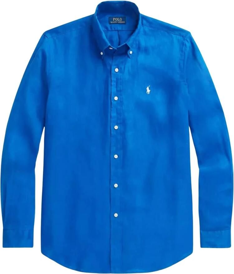 Polo Ralph Lauren Custom fit linnen overhemd met labelstitching