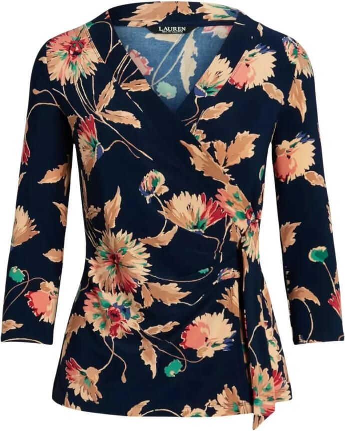 Lauren Ralph Lauren Shirt met lange mouwen in wikkellook model 'JAINAB'