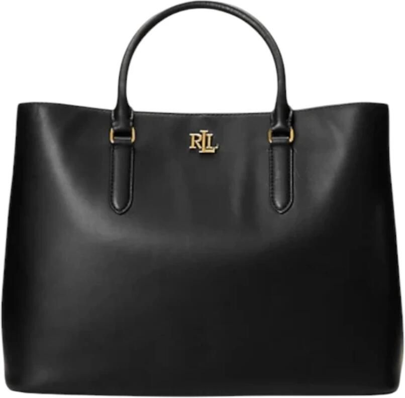 Lauren Ralph Lauren Satchel bag van leer met labelapplicatie model 'MARCY' - Foto 5