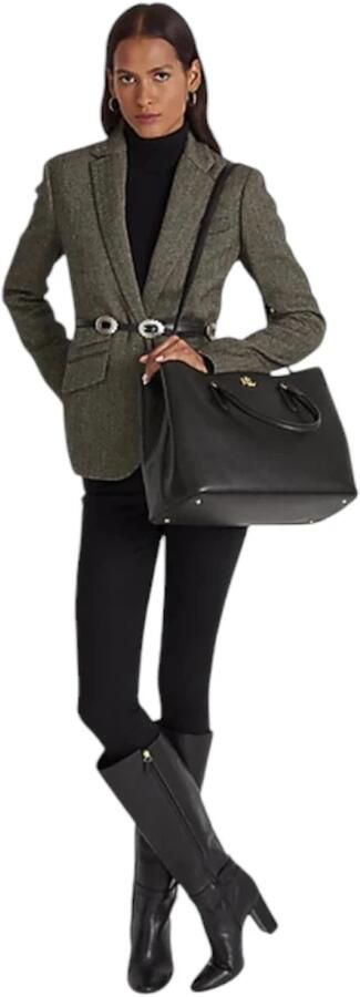 Lauren Ralph Lauren Satchel bag van leer met labelapplicatie model 'MARCY' - Foto 12