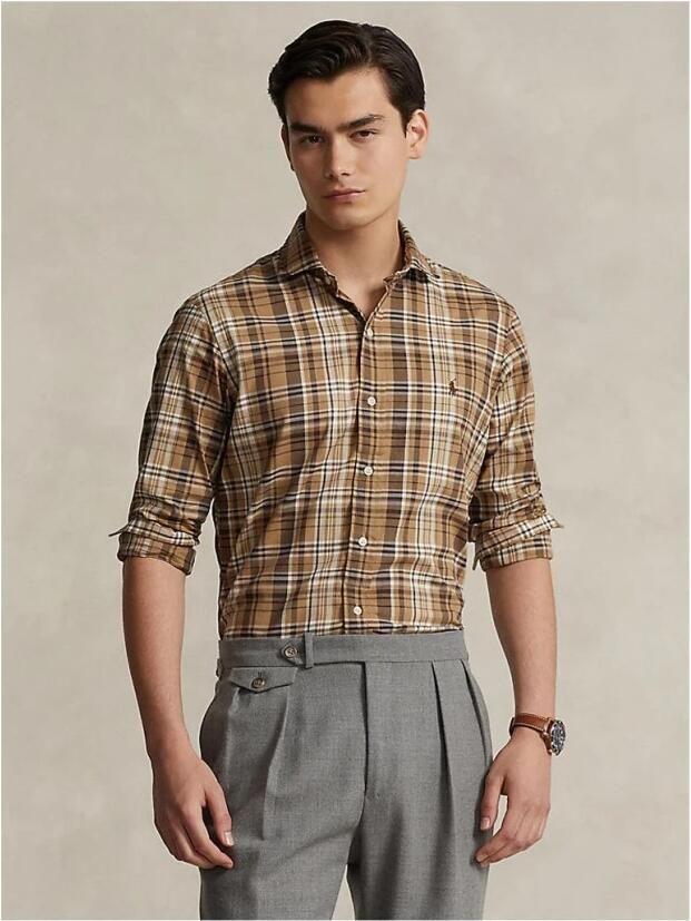 Ralph Lauren Bruin Geruit Shirt met Lange Mouwen Multicolor Heren - Foto 6