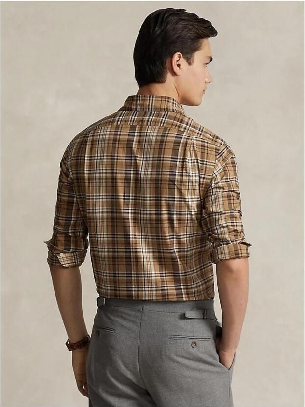 Ralph Lauren Bruin Geruit Shirt met Lange Mouwen Multicolor Heren - Foto 5