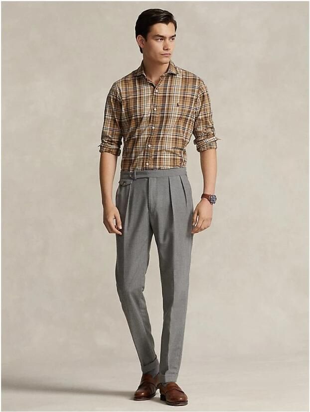 Ralph Lauren Bruin Geruit Shirt met Lange Mouwen Multicolor Heren - Foto 3