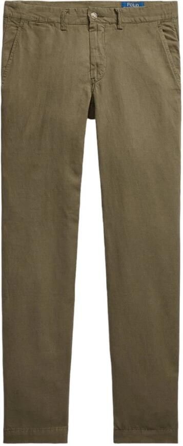 Polo Ralph Lauren Slim Fit Linnen Katoen Broek Green Heren