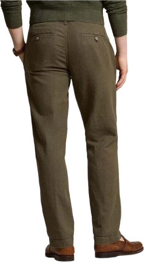 Polo Ralph Lauren Slim Fit Linnen Katoen Broek Green Heren - Foto 3
