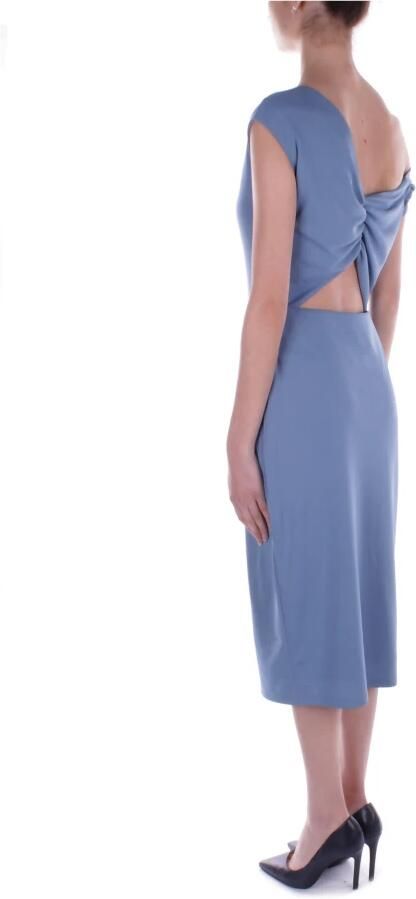 Lauren Ralph Lauren Knielange one shoulder-jurk in effen design - Foto 2