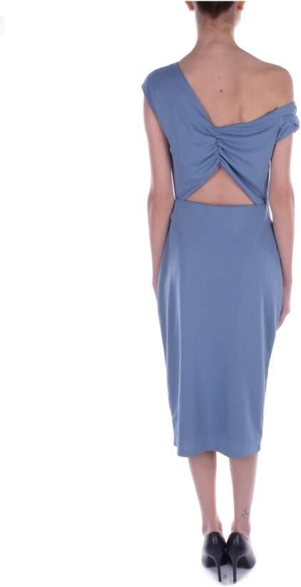 Lauren Ralph Lauren Knielange one shoulder-jurk in effen design - Foto 3