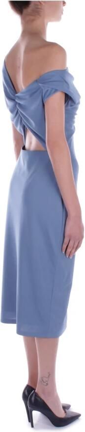 Lauren Ralph Lauren Knielange one shoulder-jurk in effen design - Foto 6