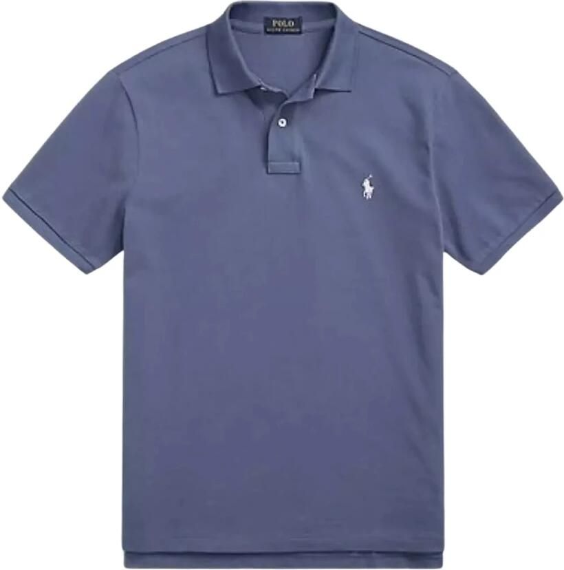 Polo Ralph Lauren Iconische Custom Slim Fit Piqué Polo Blue Heren