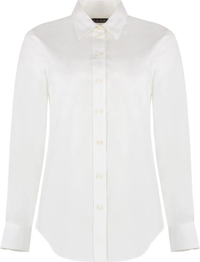 Lauren Ralph Lauren Overhemdblouse van een mix van katoen en elastaan model 'JAMELKO' - Foto 4