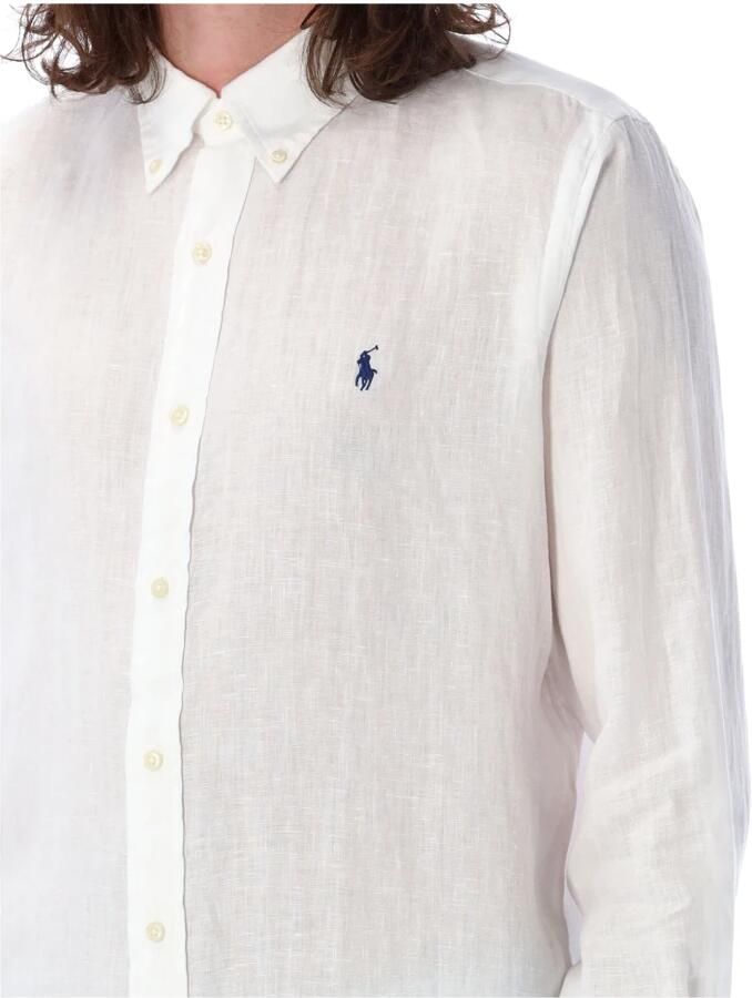 Polo Ralph Lauren Wit casual overhemd met button-down kraag White Heren