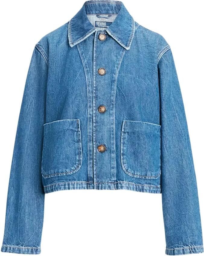 Polo Ralph Lauren Jeansjack met platte kraag
