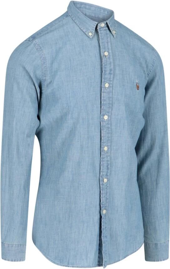Polo Ralph Lauren Blauw Slim-Fit Overhemd met Pony Borduursel Blue Heren - Foto 12
