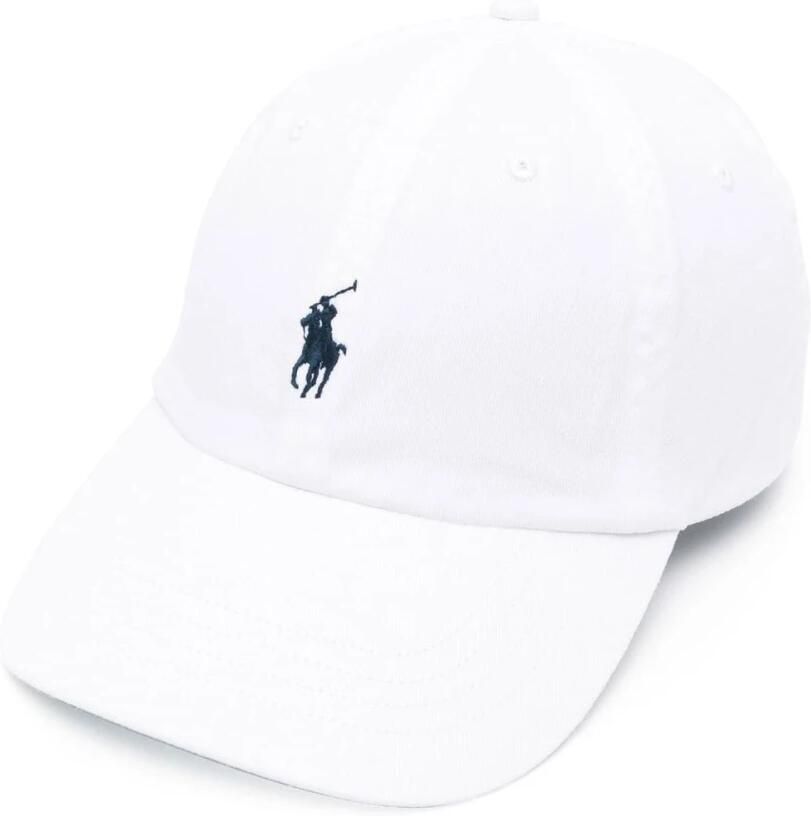 Polo Ralph Lauren Geborduurde Katoenen Klep Hoed Newport Navy White Unisex - Foto 4