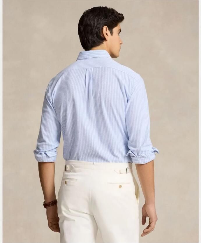 Polo Ralph Lauren Overhemd Lange Mouw CHEMISE AJUSTEE COL BOUTONNE EN OXFORD MESH PIQUE - Foto 2