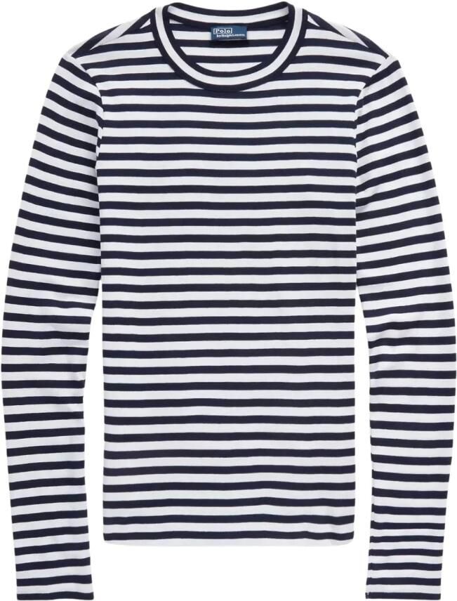 Ralph Lauren Gestreept Slim Fit Blouse van Katoen Multicolor Dames