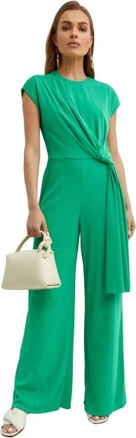 Ralph Lauren Groene jumpsuit met strik Green Dames