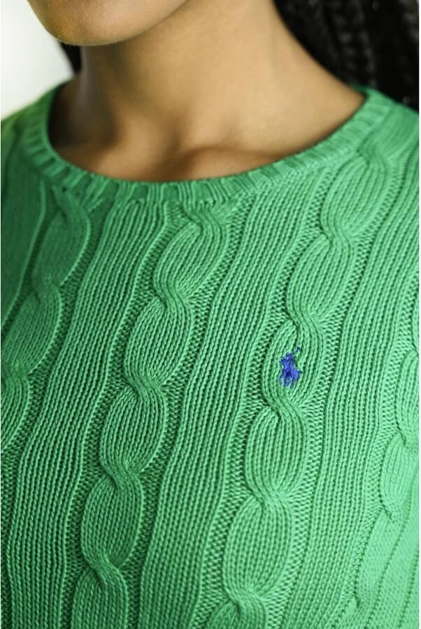 Polo Ralph Lauren Gebreide pullover met kabelpatroon model 'JULIANNA' - Foto 6