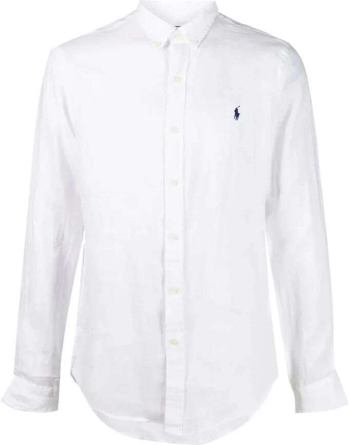 Polo Ralph Lauren Slim fit vrijetijdsoverhemd van linnen met opstaande kraag - Foto 2