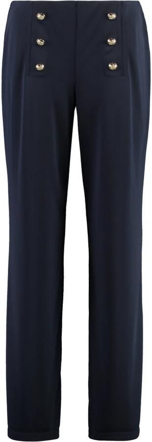Lauren Ralph Lauren Straight leg stoffen broek met sierknopen model 'CORYDON'