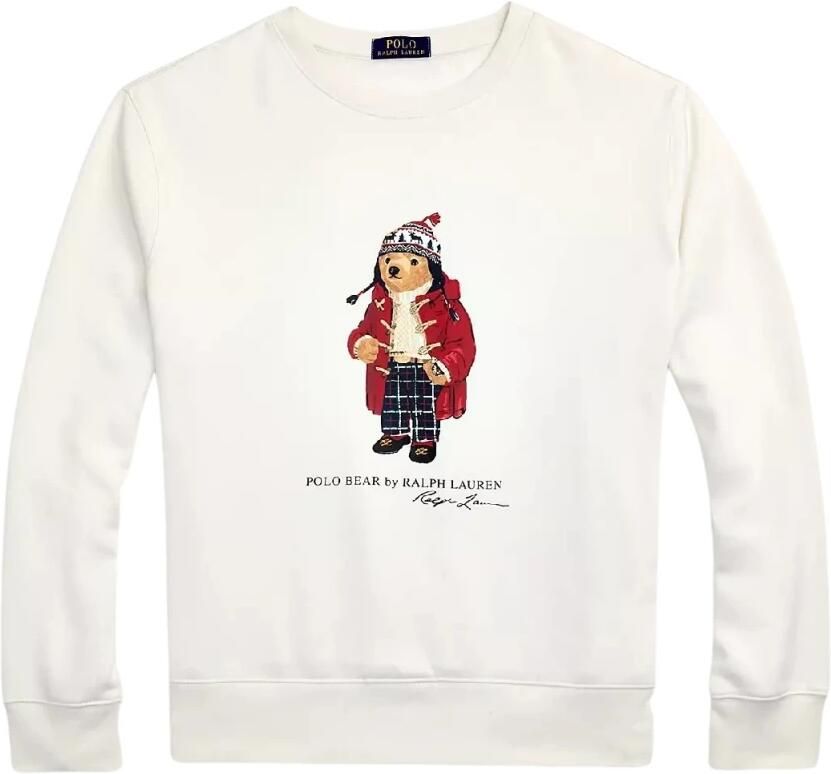 Ralph Lauren Sweatshirt met ronde hals en Polo Beer Beige Heren