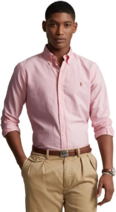 Polo Ralph Lauren Roze Overhemd Licht en Natuurlijk Roze Pink Heren - Foto 6