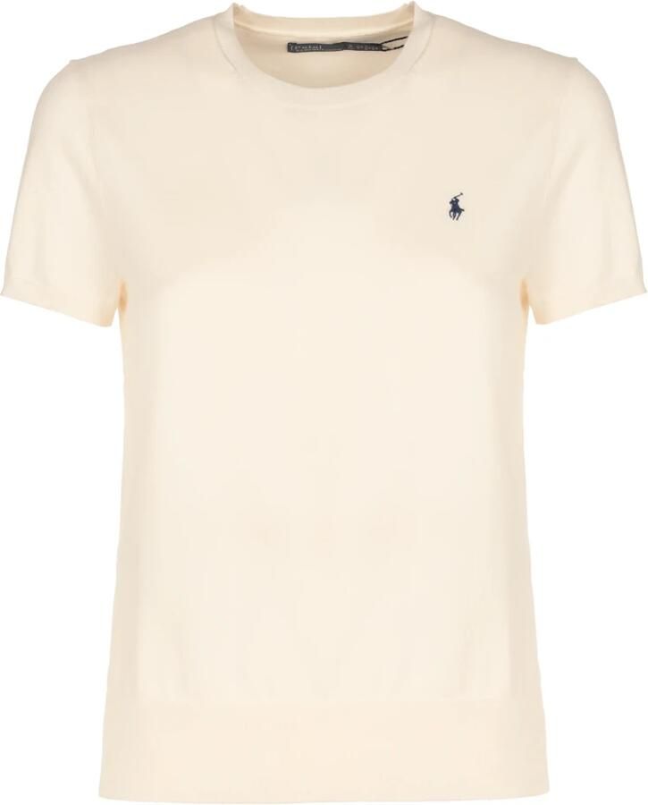 Polo Ralph Lauren Casual Beige Trui met Korte Mouwen Beige Dames