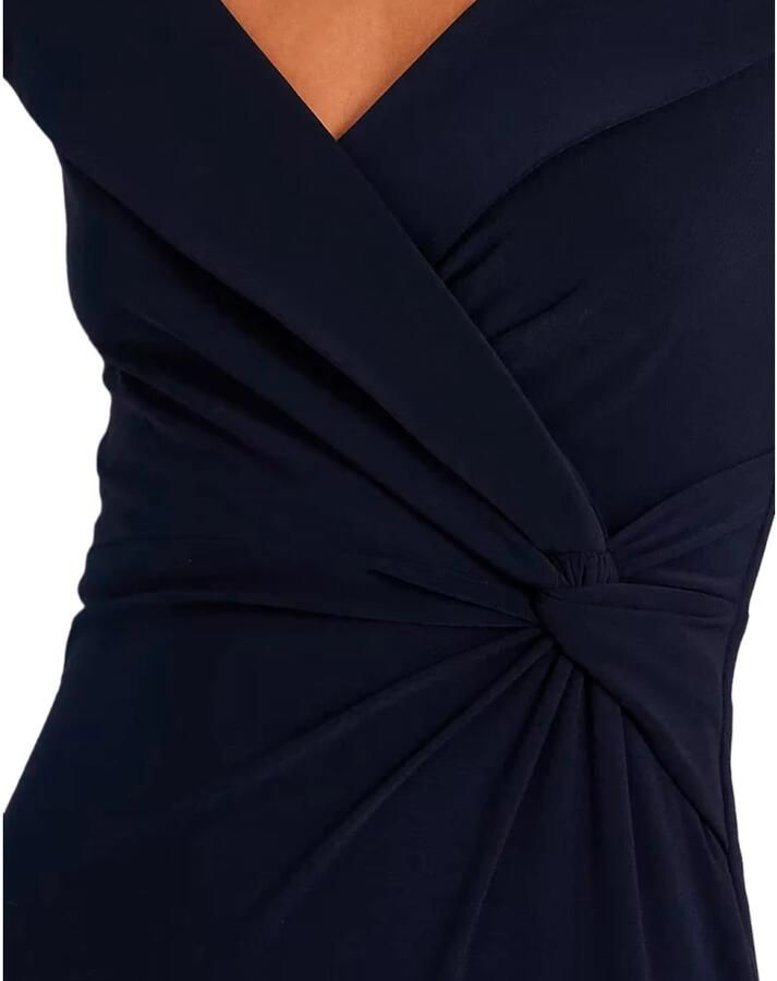 Lauren Ralph Lauren Avondjurk met knoopdetail model 'LEONIDAS' - Foto 4