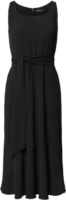 Lauren Ralph Lauren Knielange jurk met strikceintuur model 'ZAWATO' - Foto 3