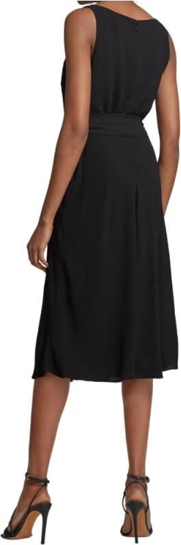 Lauren Ralph Lauren Knielange jurk met strikceintuur model 'ZAWATO' - Foto 2