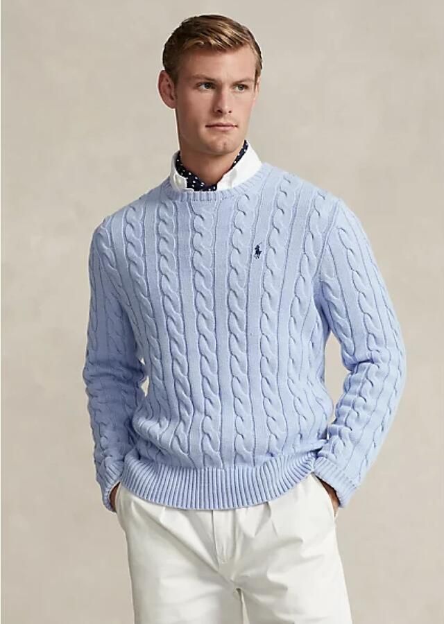 Polo Ralph Lauren Gebreide pullover met logopatch en kabelpatroon - Foto 3