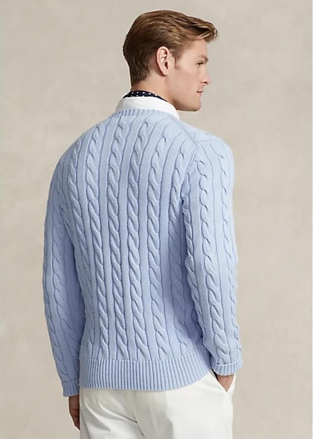 Polo Ralph Lauren Gebreide pullover met logopatch en kabelpatroon