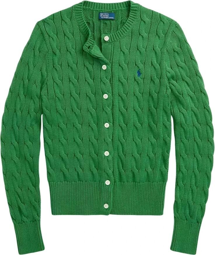 Ralph Lauren Katoenen Cardigan met Logo Green Dames