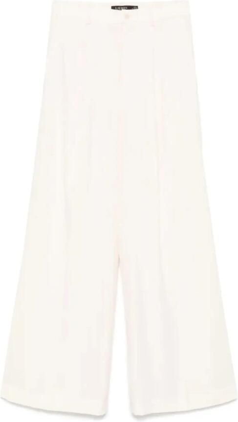 Lauren Ralph Lauren Wide leg bandplooibroek met riemlussen model 'KIRAHN'