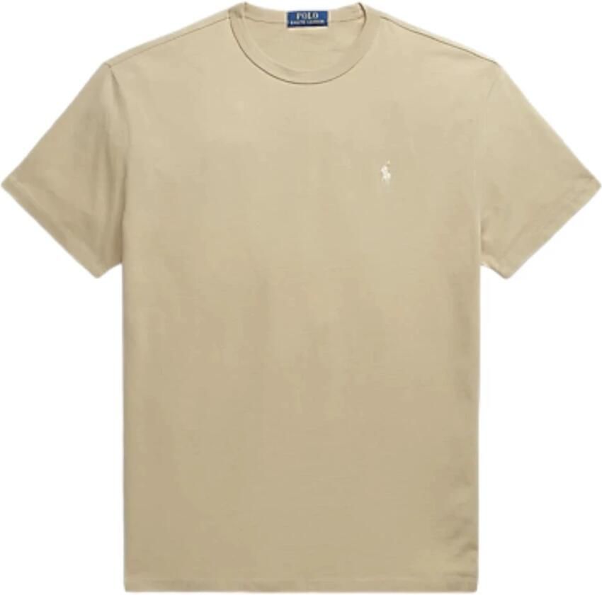 Ralph Lauren Klassiek T-shirt met ronde hals van jersey Beige Heren