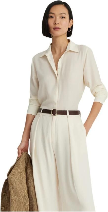 Lauren Ralph Lauren Overhemdblouse met blinde knoopsluiting model 'KRISTY' - Foto 3