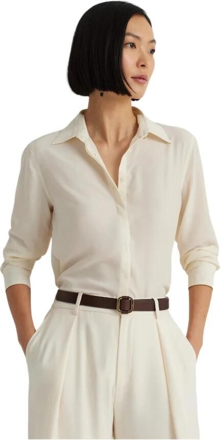 Lauren Ralph Lauren Overhemdblouse met blinde knoopsluiting model 'KRISTY' - Foto 4