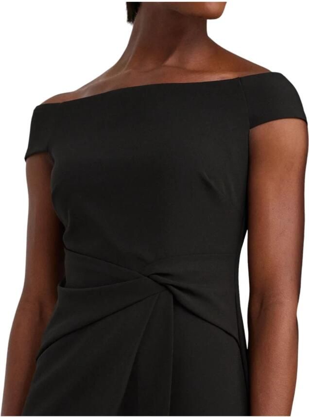 Lauren Ralph Lauren Knielange cocktailjurk met knoopdetail model 'SARAN'