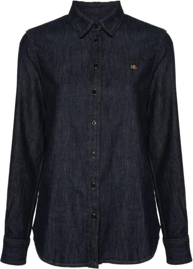 Lauren Ralph Lauren Jeansoverhemd met labelstitching model 'JAMELKO'