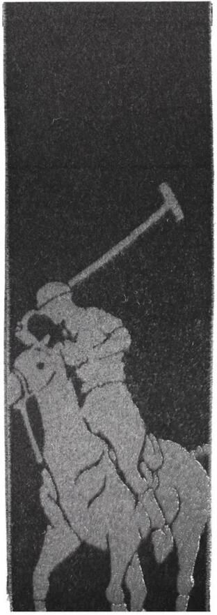 Ralph Lauren Heren Sjaal Zwart Contrast Details Logo Black Heren - Foto 3