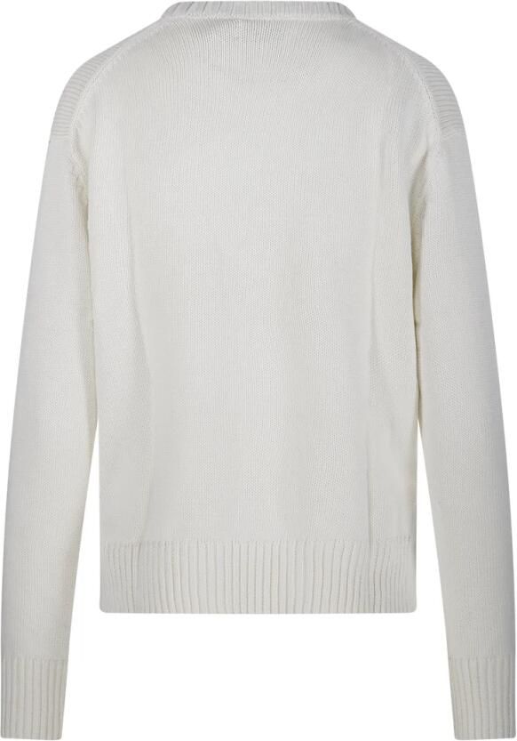 Polo Ralph Lauren Katoenen Crew-Neck Sweater met Zijsplitten White Dames - Foto 2