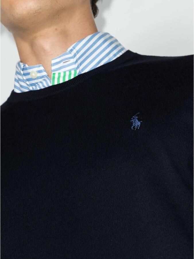 Polo Ralph Lauren Trui PULL COL ROND AJUSTE EN COTON PIMA LOGO PONY PLAYER - Foto 4