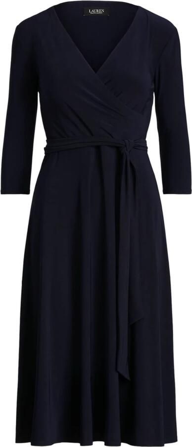 Lauren Ralph Lauren Knielange jurk met strikceintuur model 'CARLYNA' - Foto 4